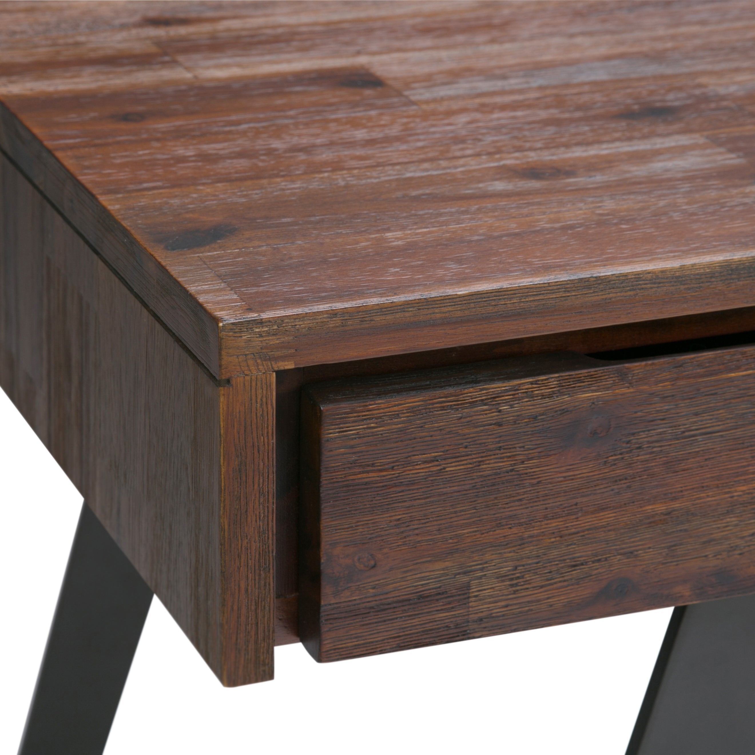 Lowry - Desk - Distressed Charcoal Brown