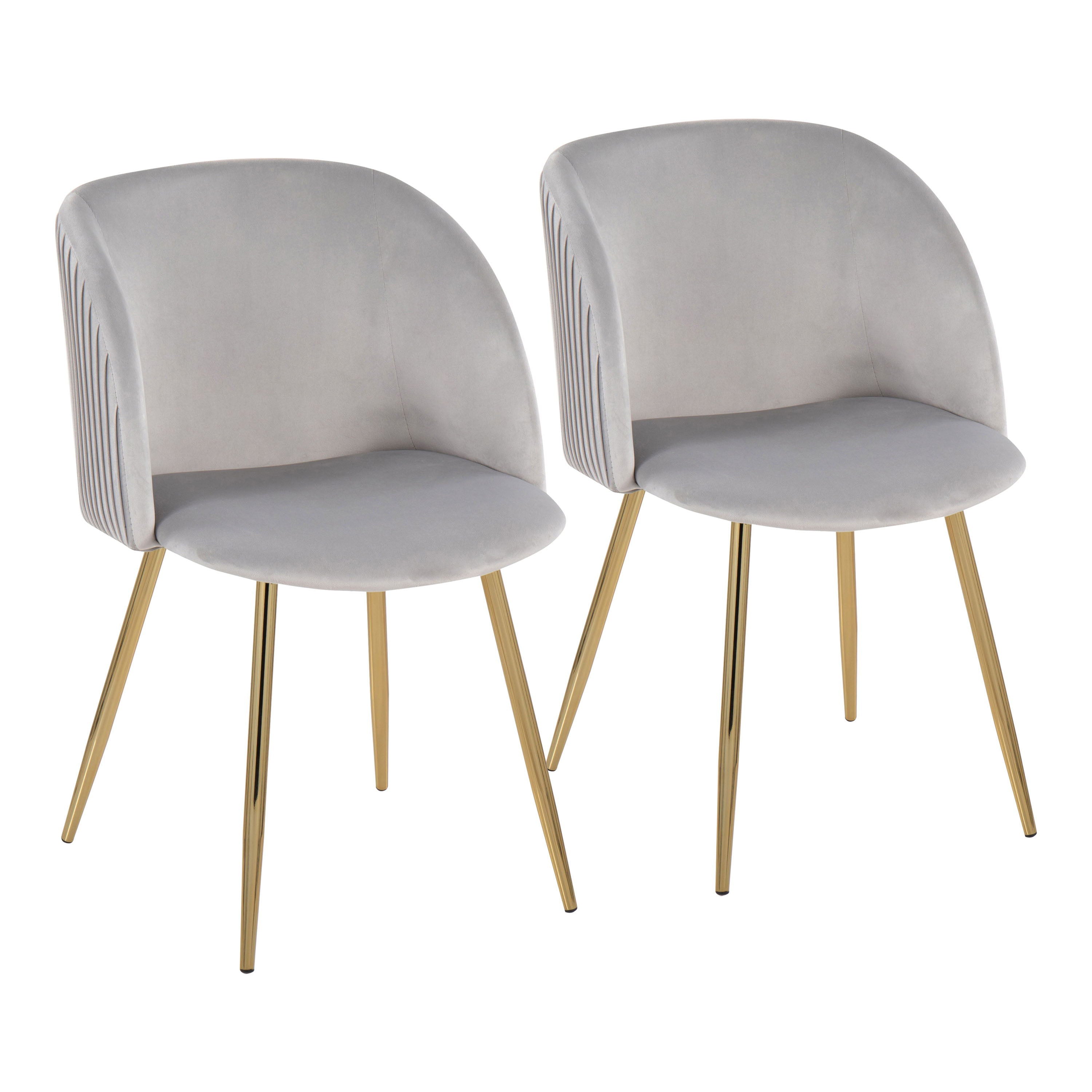 Fran - Pleated Waves Contemporary Chair (Set of 2)