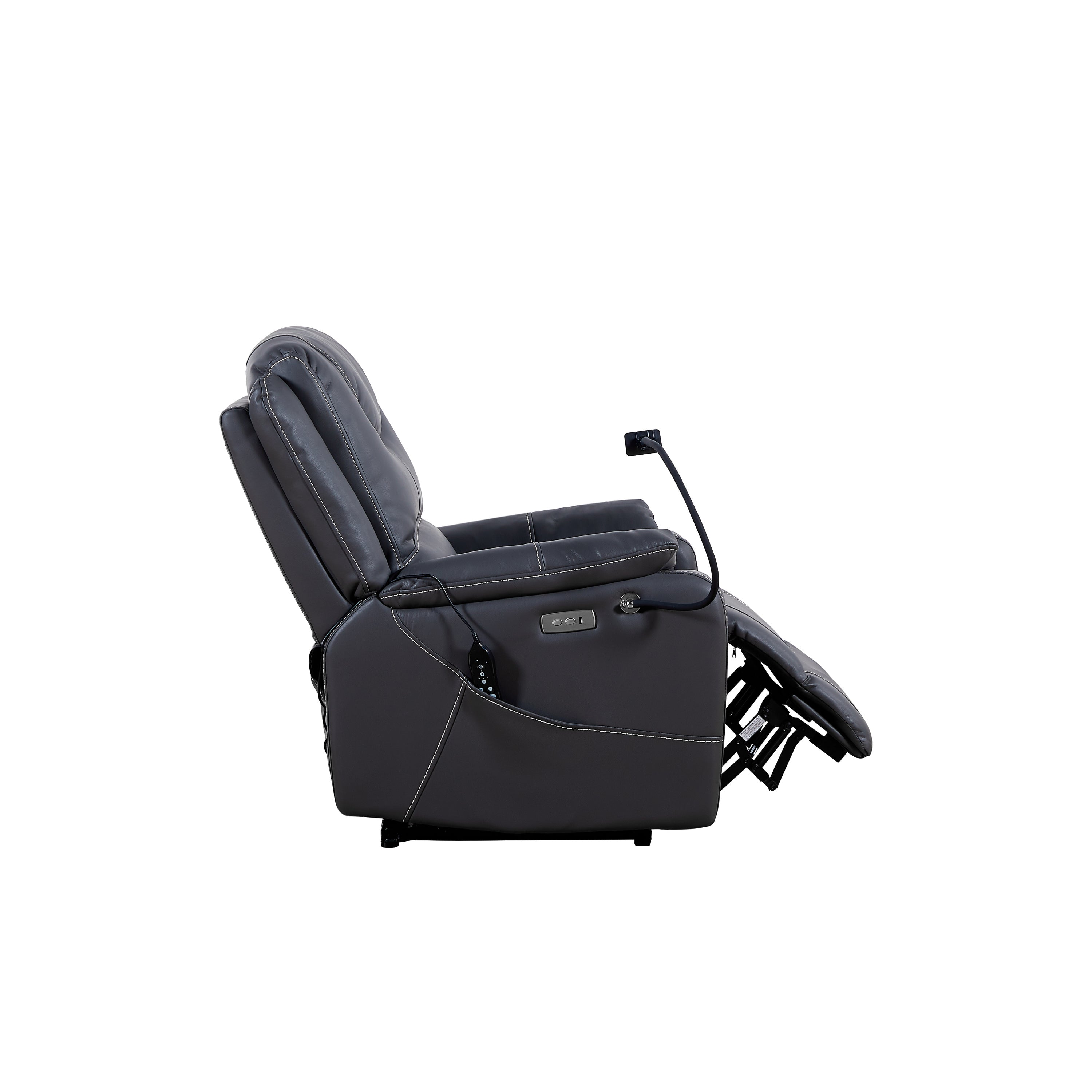 Liyasi Zero Gravity Power Recliner with comfortable lying degree, Massage, Heating and Phone Holder, Side Pockets, USB Charge Ports, Enjoy extreme relaxation