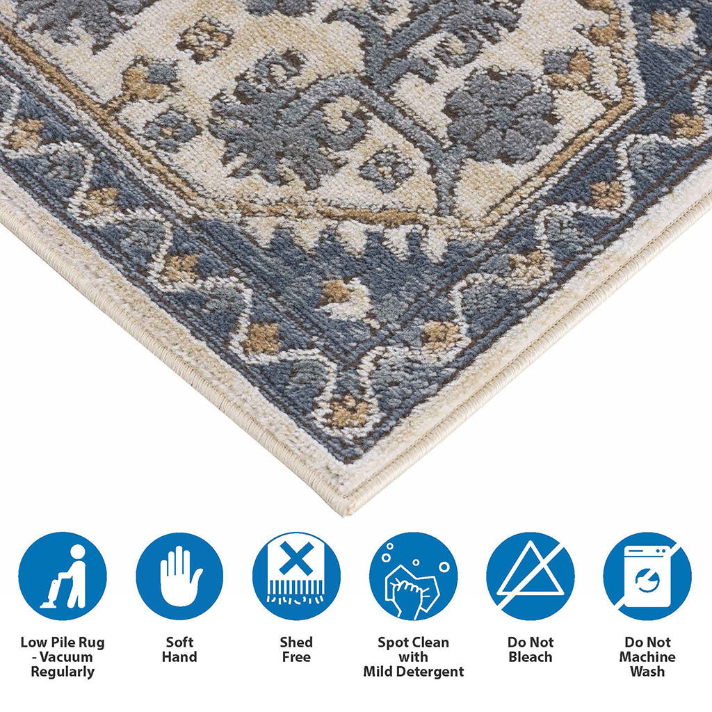 Tiled Border Area Rug