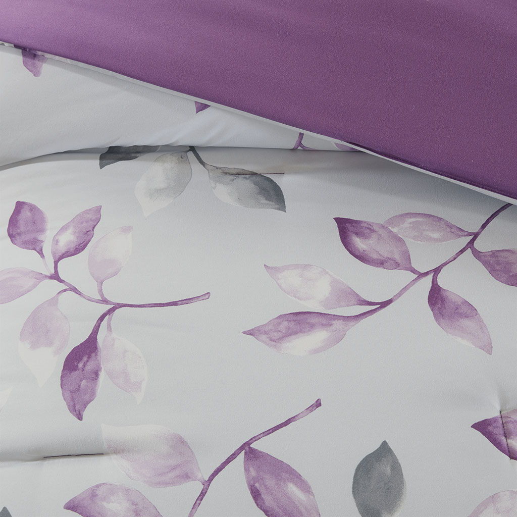 Lafael - Queen Complete Comforter And Sheet Set - Purple