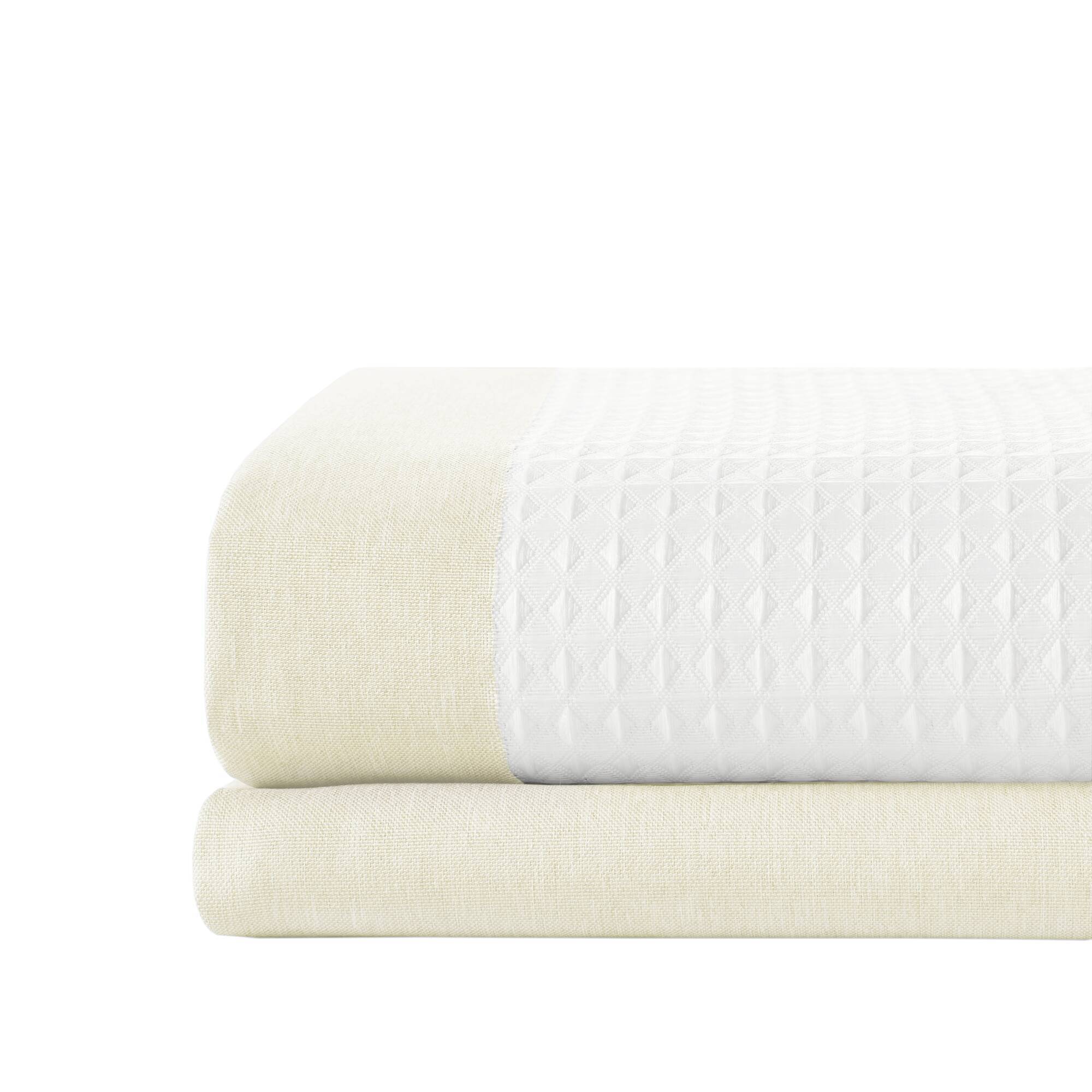 Spa Waffle - 72" x 84" Shower Curtain With 3M Treatment - Cream