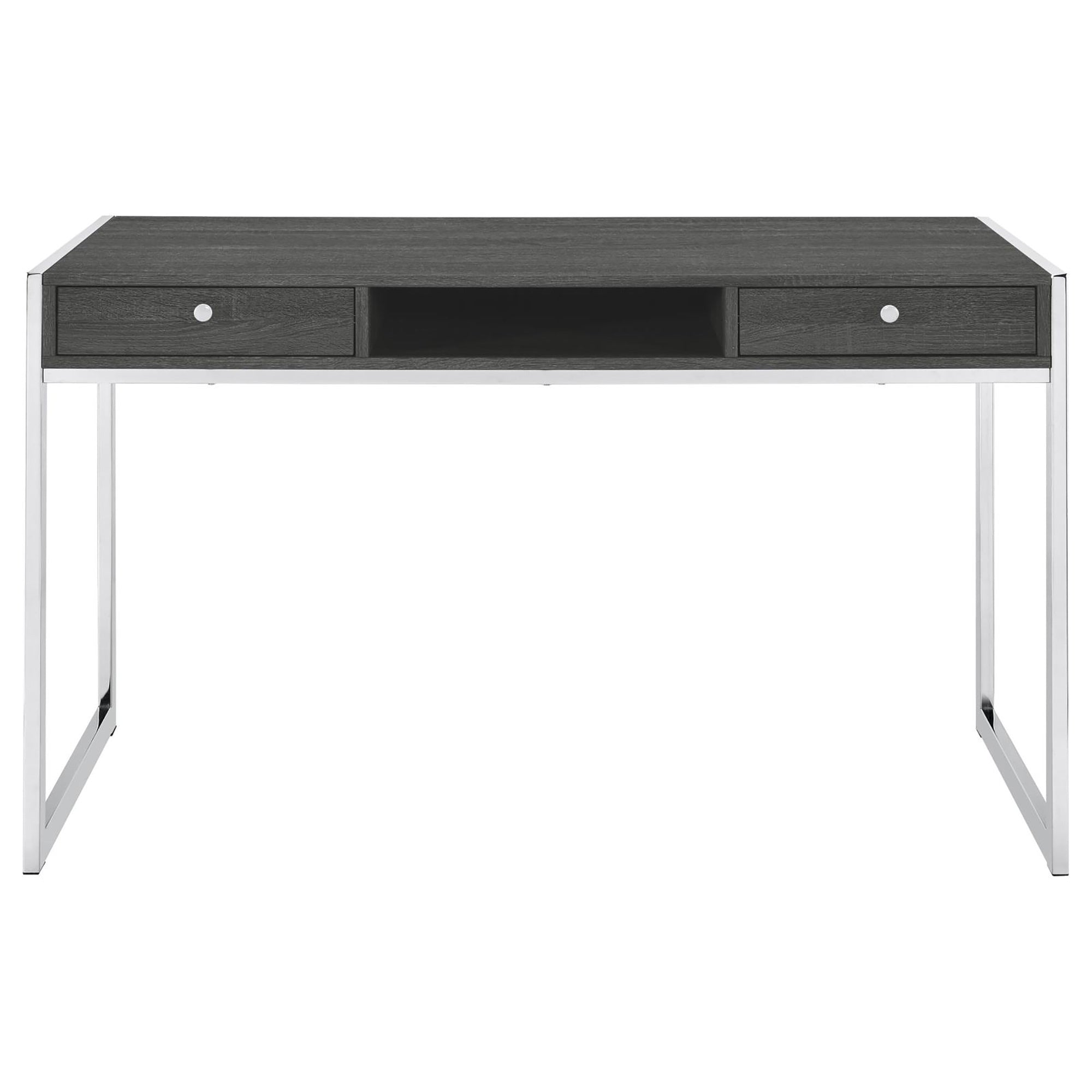 Weathered Grey 2-drawer Writing Desk