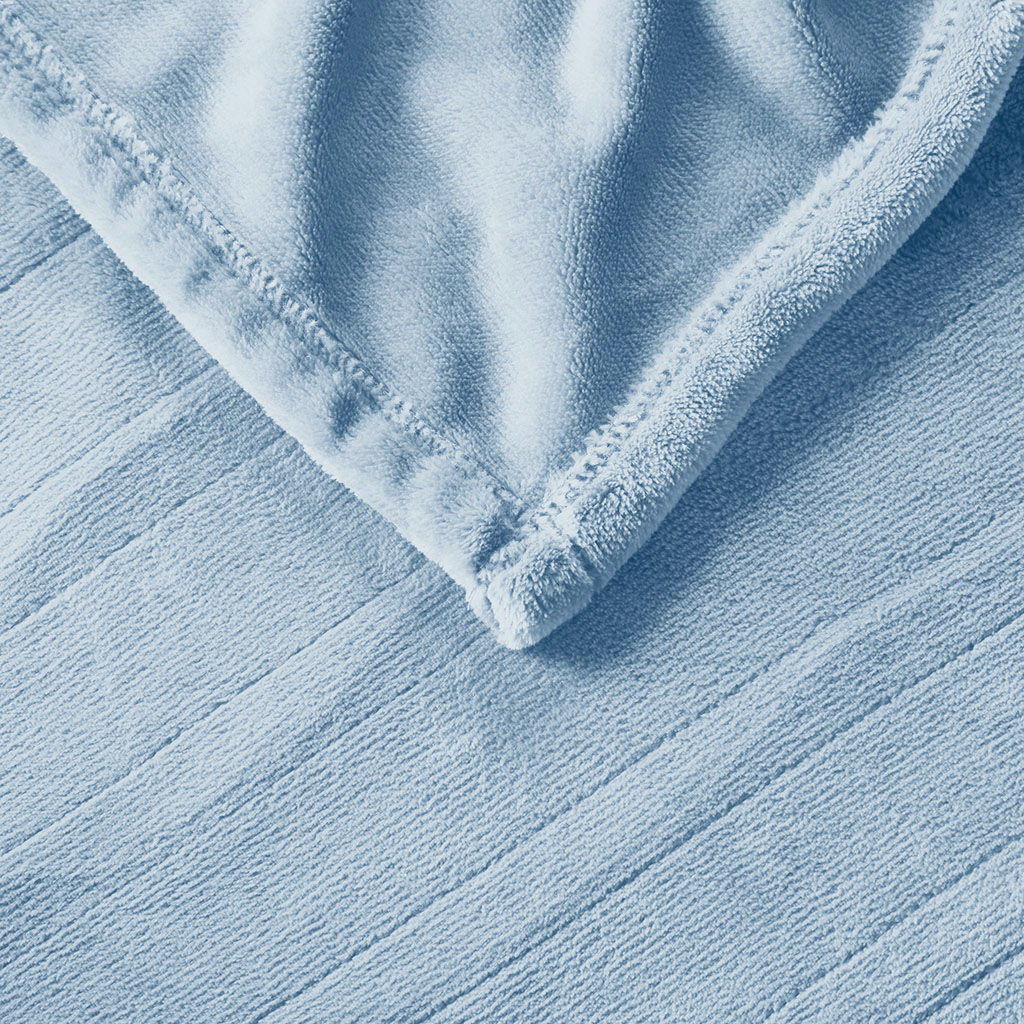 King Heated Blanket - Light Blue