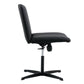 Black High Grade Pu Material. Home Computer Chair Office Chair Adjustable 360 ° Swivel Cushion Chair With Black Foot Swivel Chair Makeup Chair Study Desk Chair. No Wheels 
   W1151110975