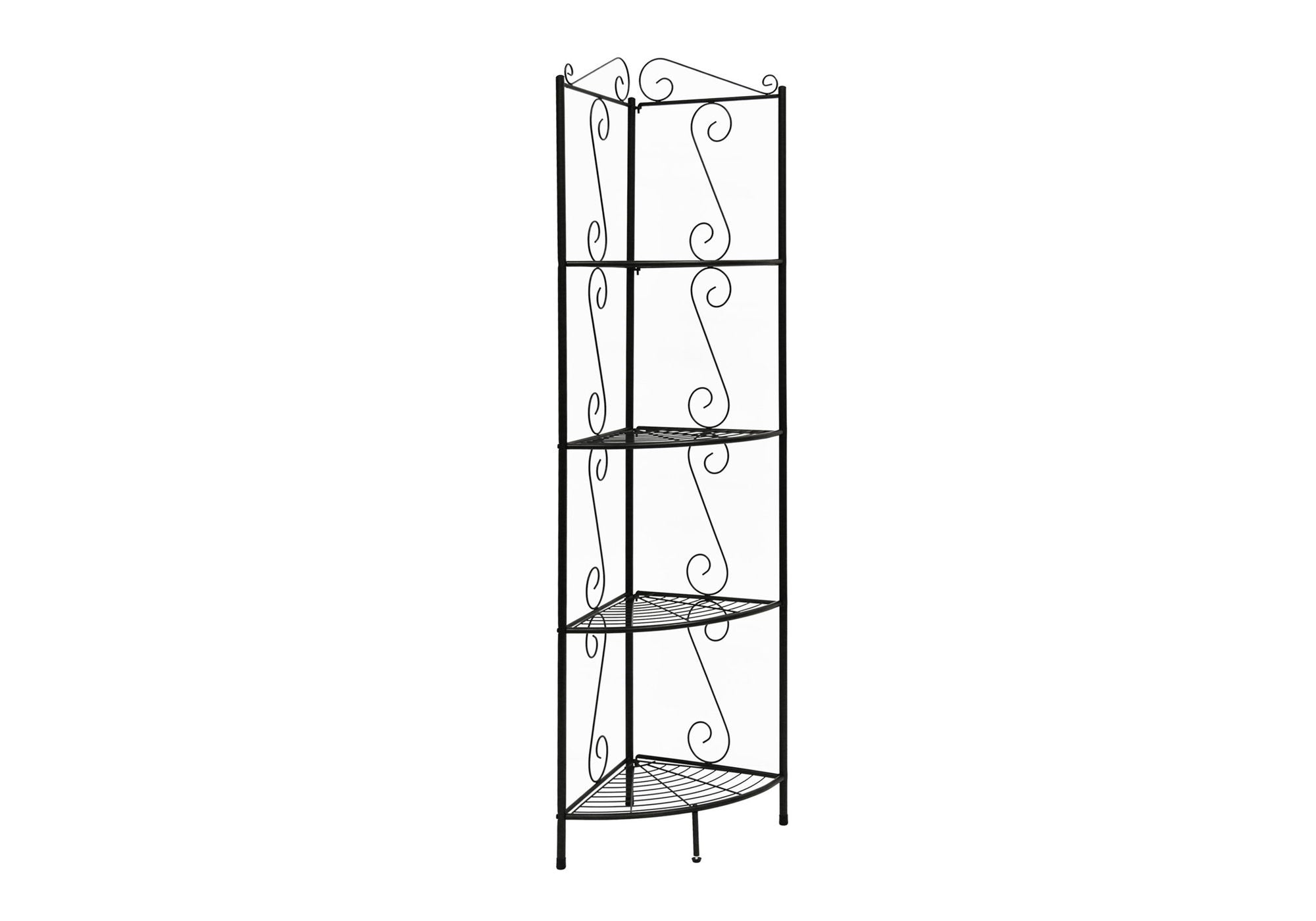 Etagere Bookcase Corner 4 Tier - Brown