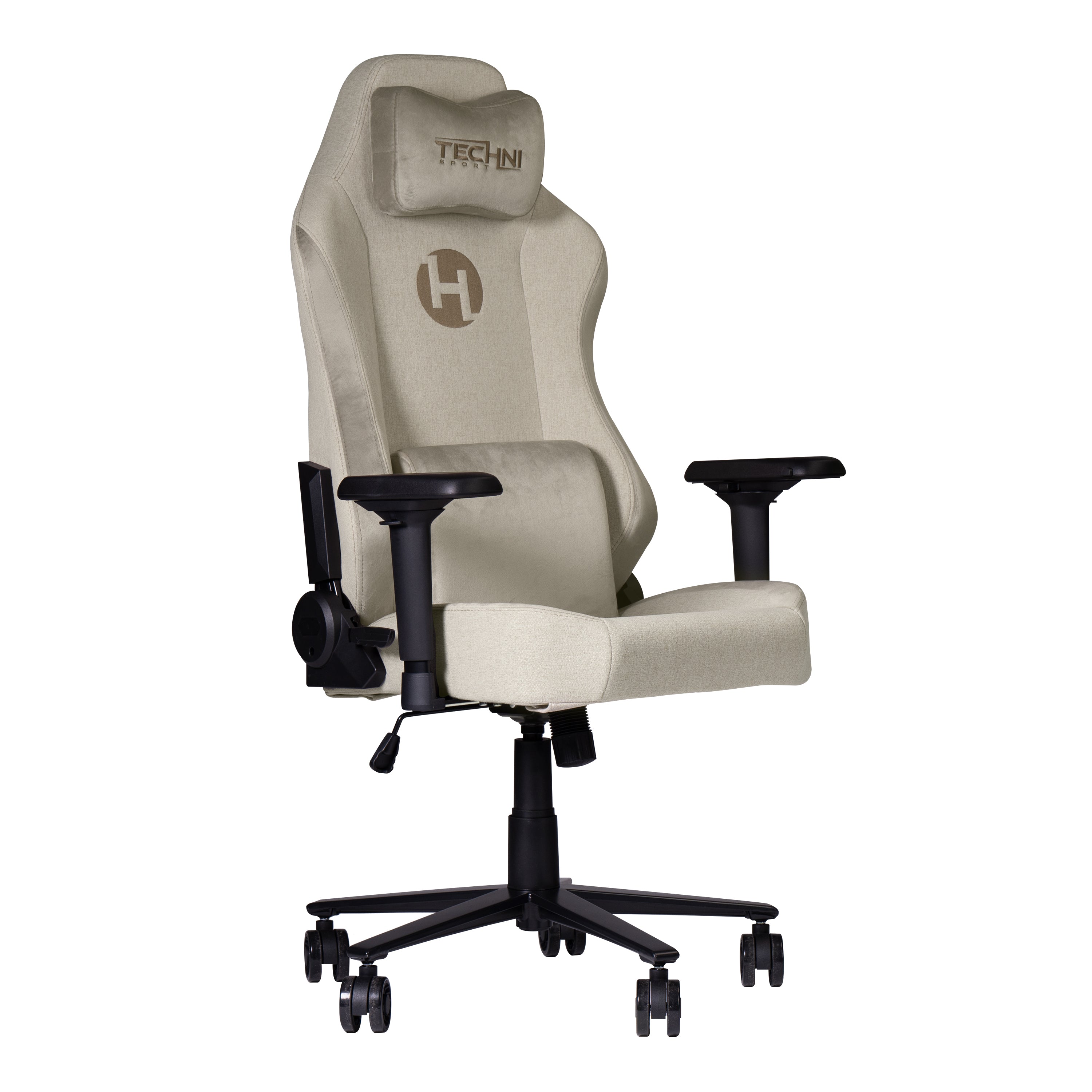 Techni Sport TSF65C Fabric Memory Foam Gaming Chair – Beige