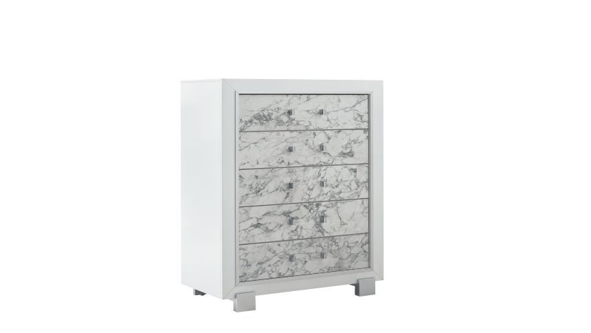 Santorini - 5 Piece King Bedroom Set - White