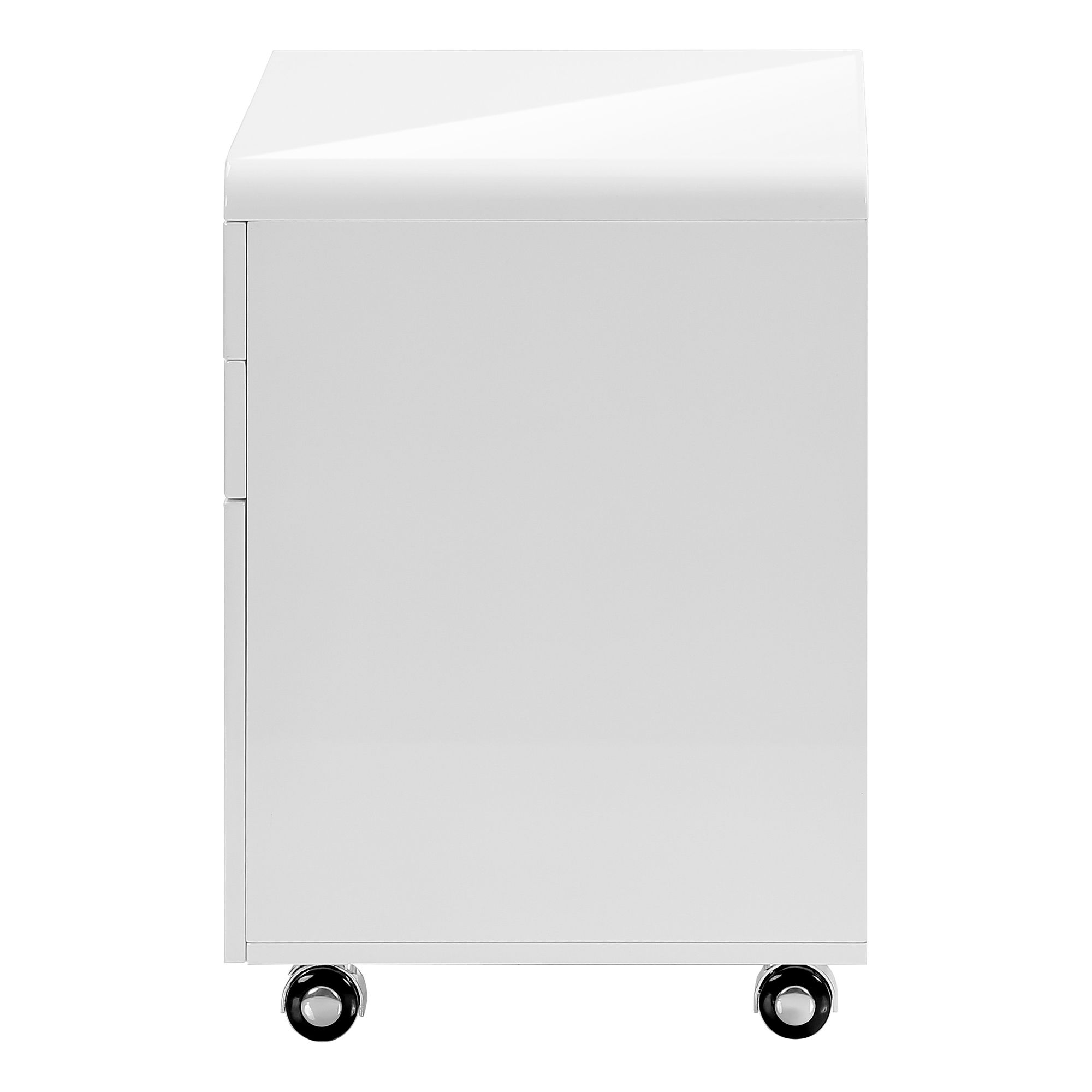 File Cabinet, Rolling Mobile, Storage Drawers, Printer Stand, Office, Work, Glossy Contemporary, Modern - White