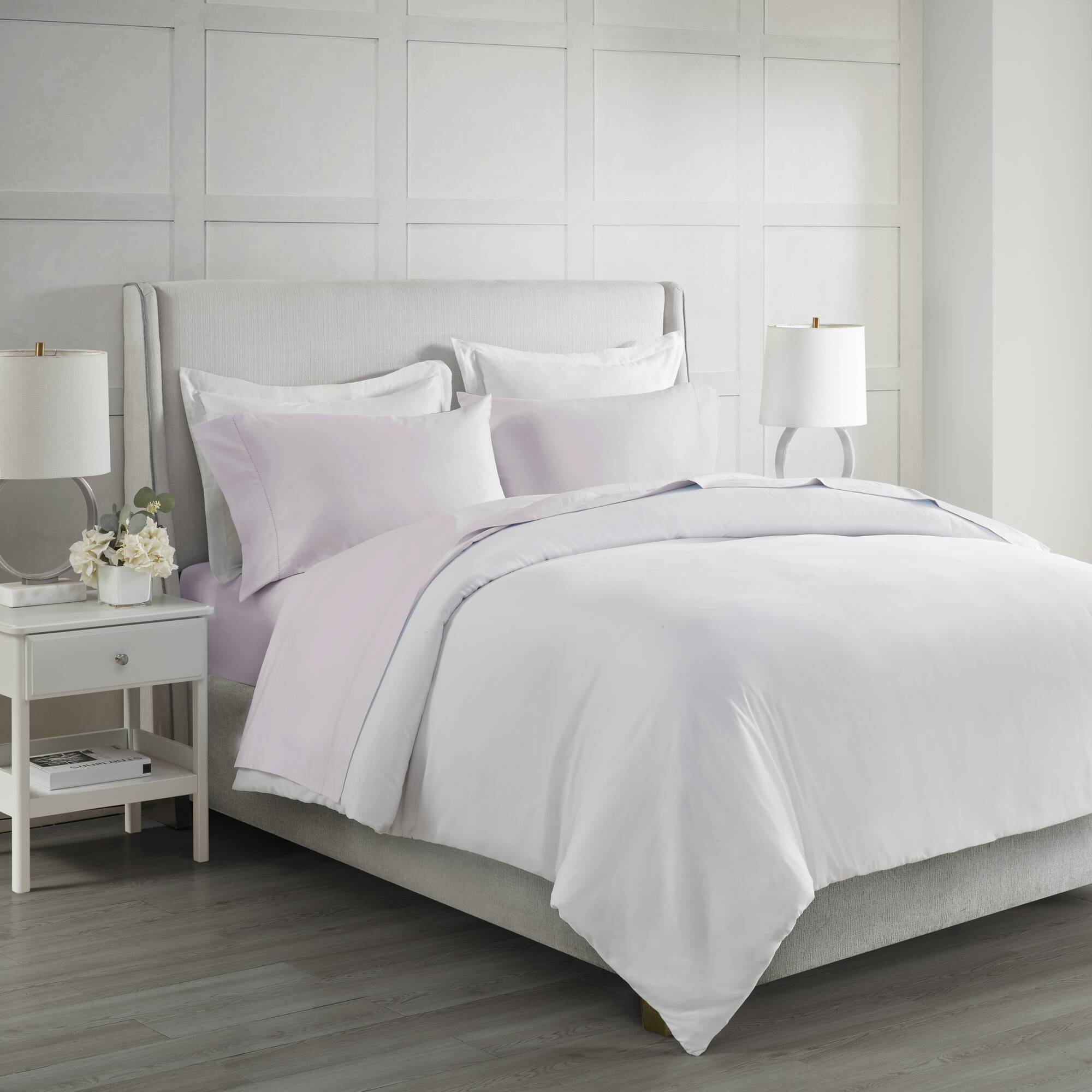 500 Thread Count Egyptian Cotton - Queen Deep Pocket Sheet Set - Lilac