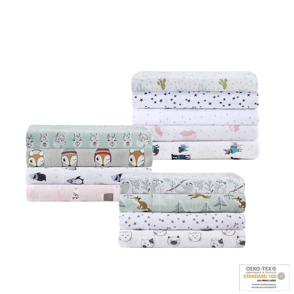 Cozy Soft - Queen Novelty Print Sheet Set - Gray Stars