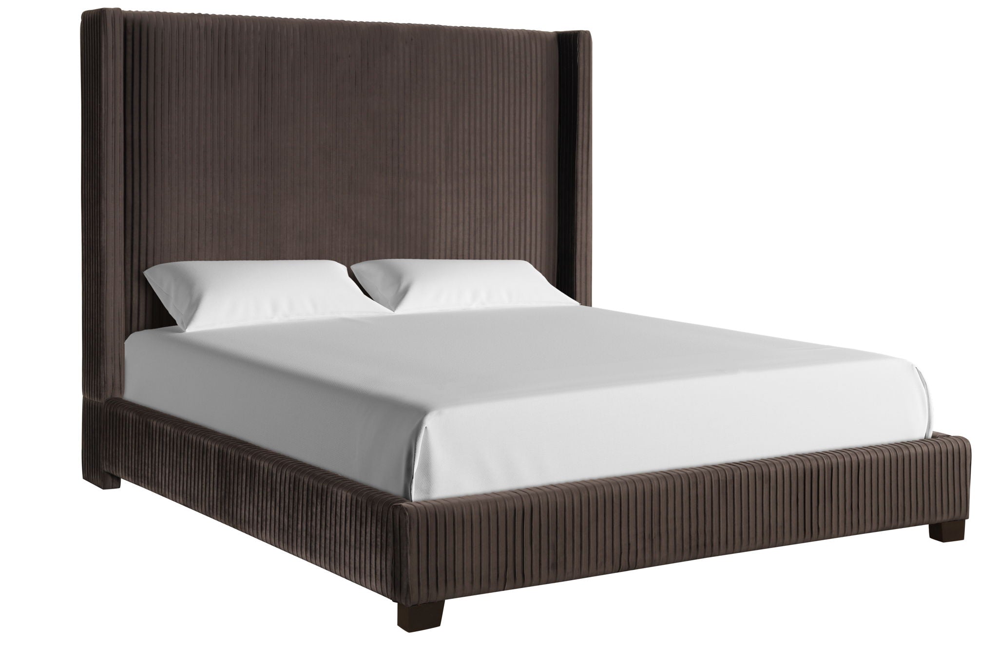 Upholstered Bed, Space-Saving Design