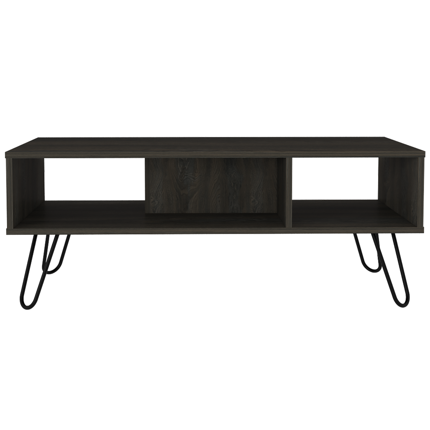 Coffee Table Minnesota, Two Shelves, Carbon Espresso Finish