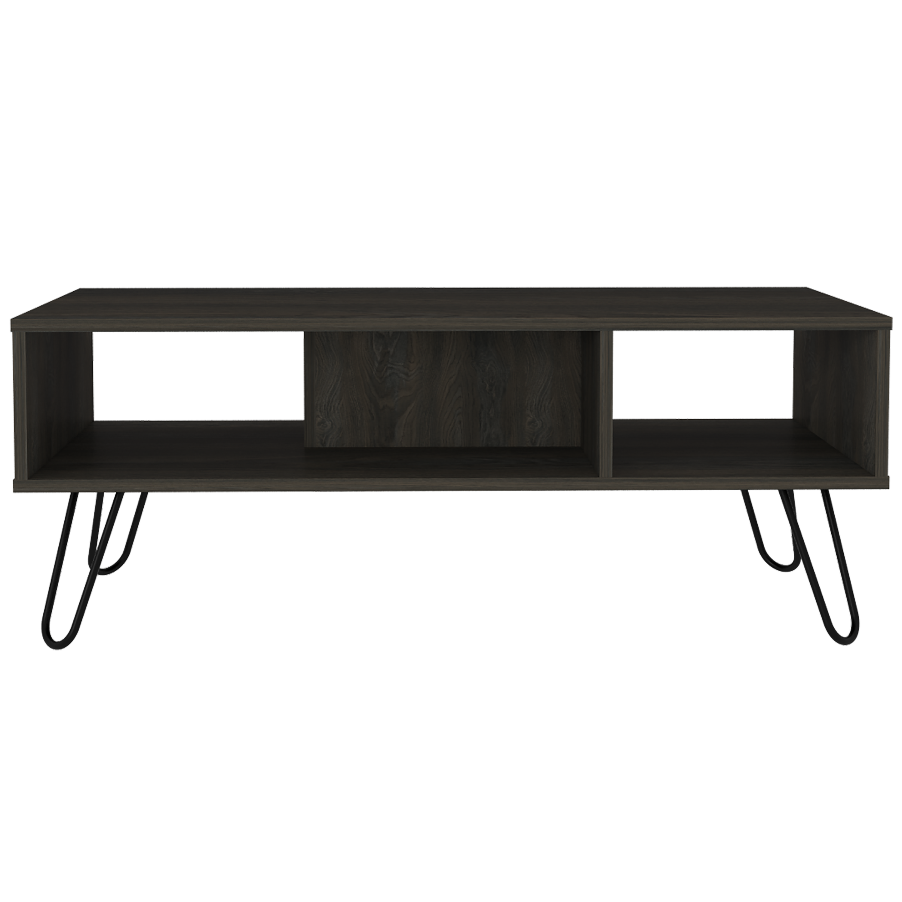 Coffee Table Minnesota, Two Shelves, Carbon Espresso Finish