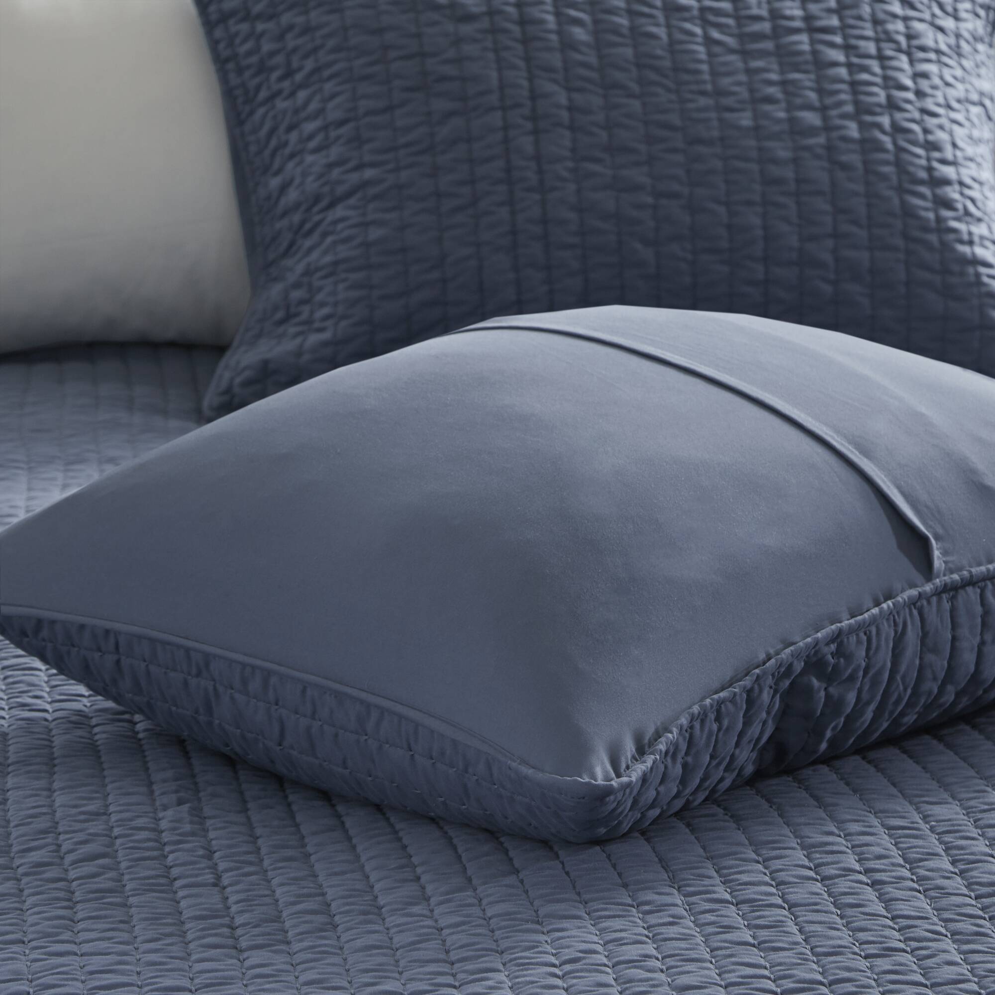 Keaton - Twin Reversible Coverlet Set - Navy