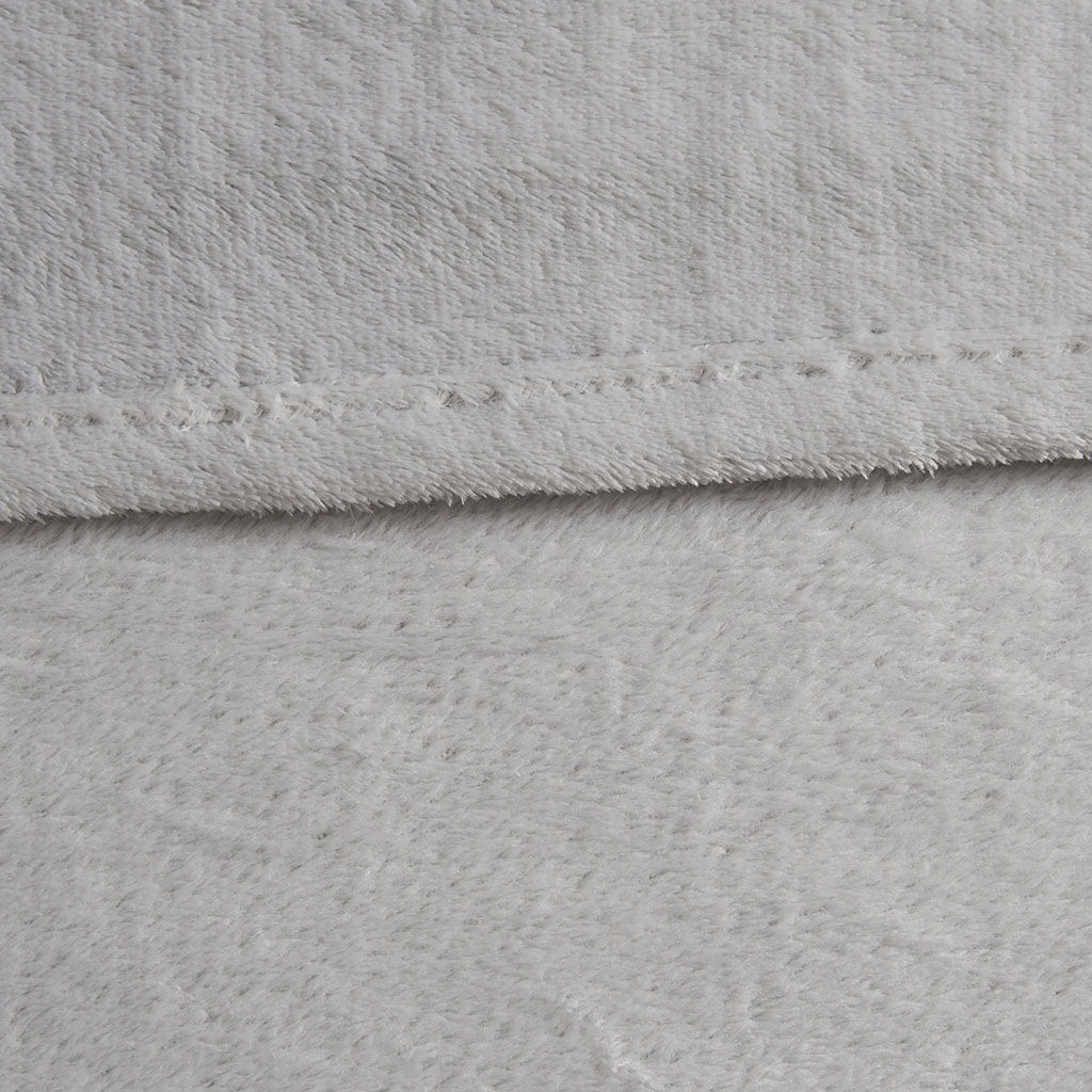 Microlight Plush - Twin Oversized Blanket - Gray