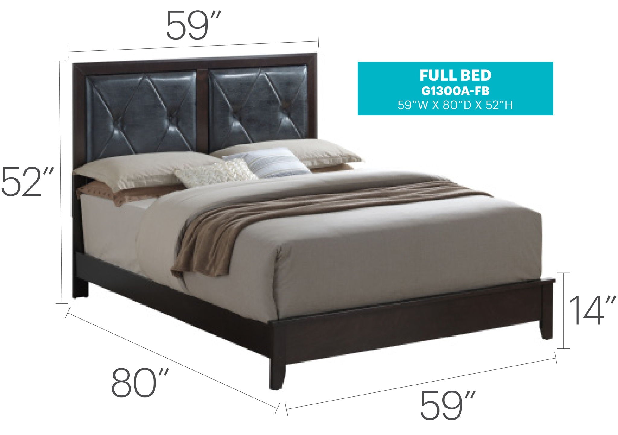 Padded Headboard Bed