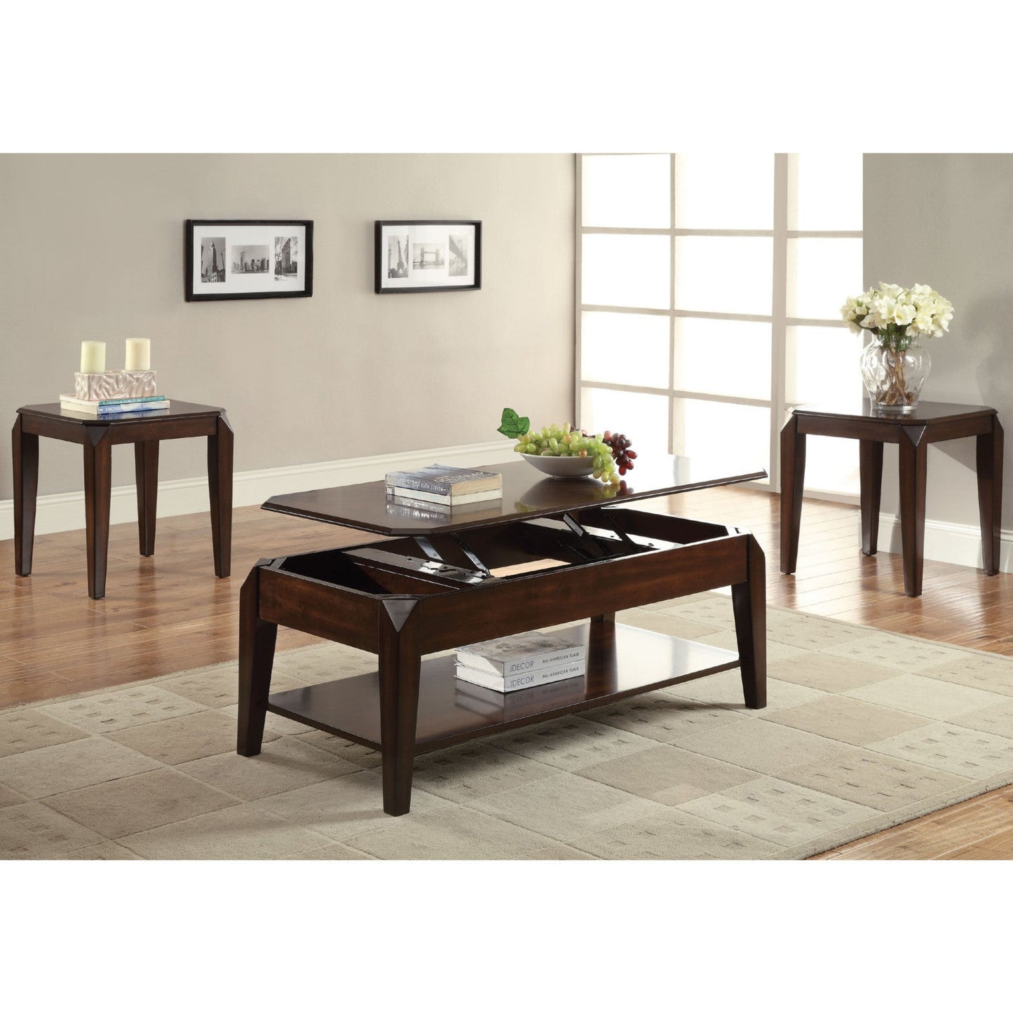 ACME Docila Coffee Table in Walnut 80660