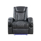 ACME Alair Power Motion Recliner w/Bluetooth Speaker & Cooling Cup Holder, Dark Gray Leather Aire LV02460