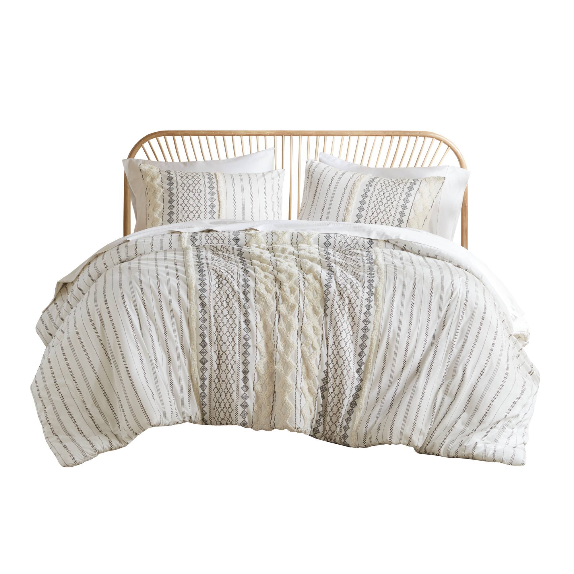 Imani - Printed Duvet Cover Set With - Ivory
