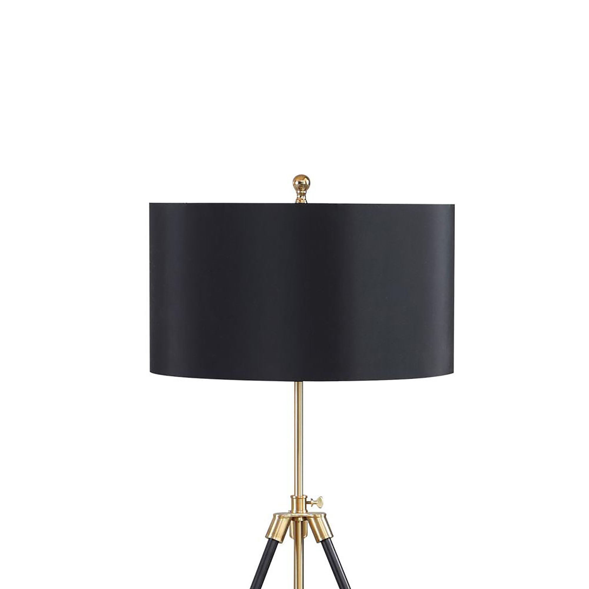 Tripod Drum Shade Floor Lamp With Rotary Switch - Black