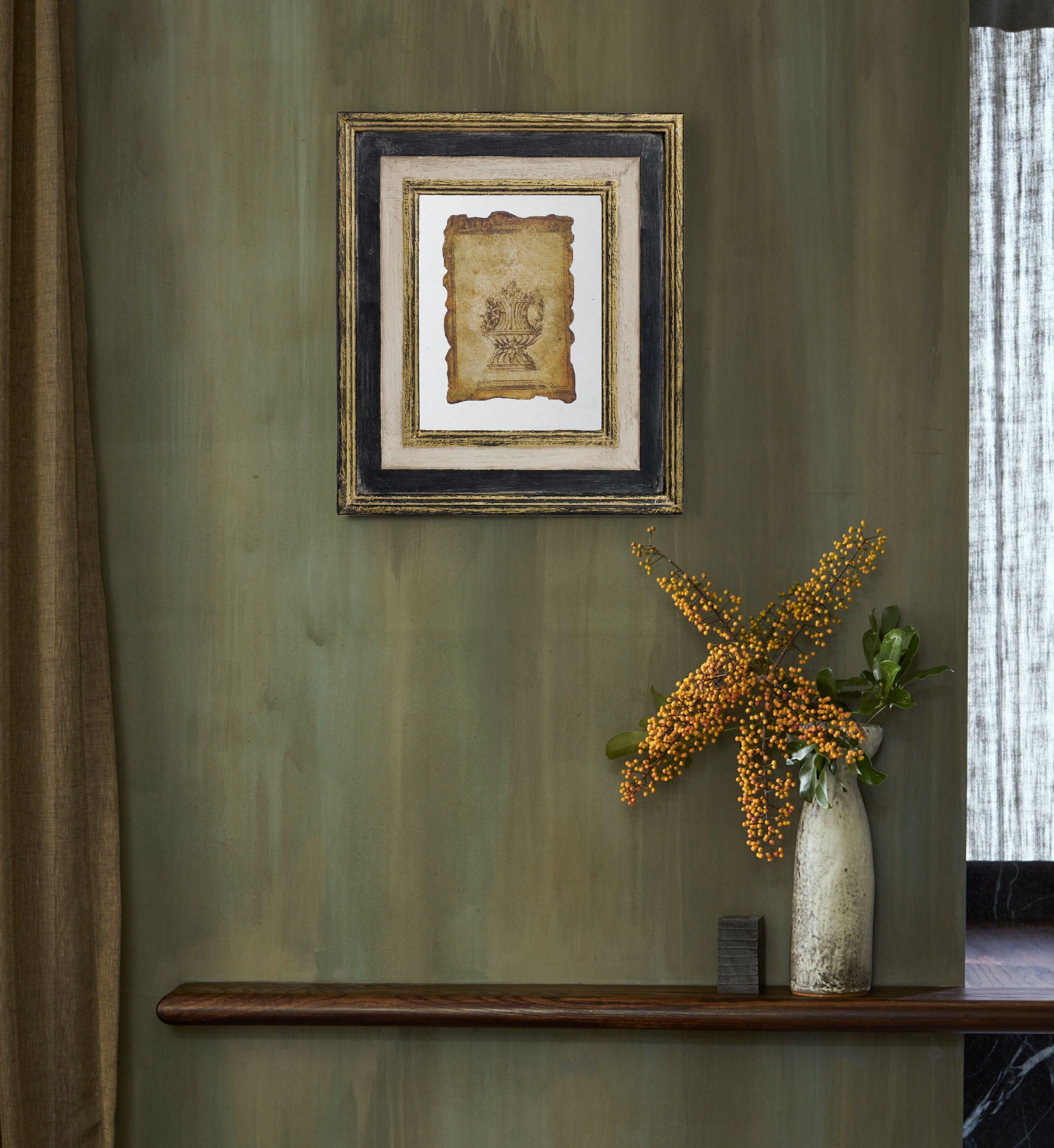 Lucian - Stylish Framed Antiqued Sculpture Print