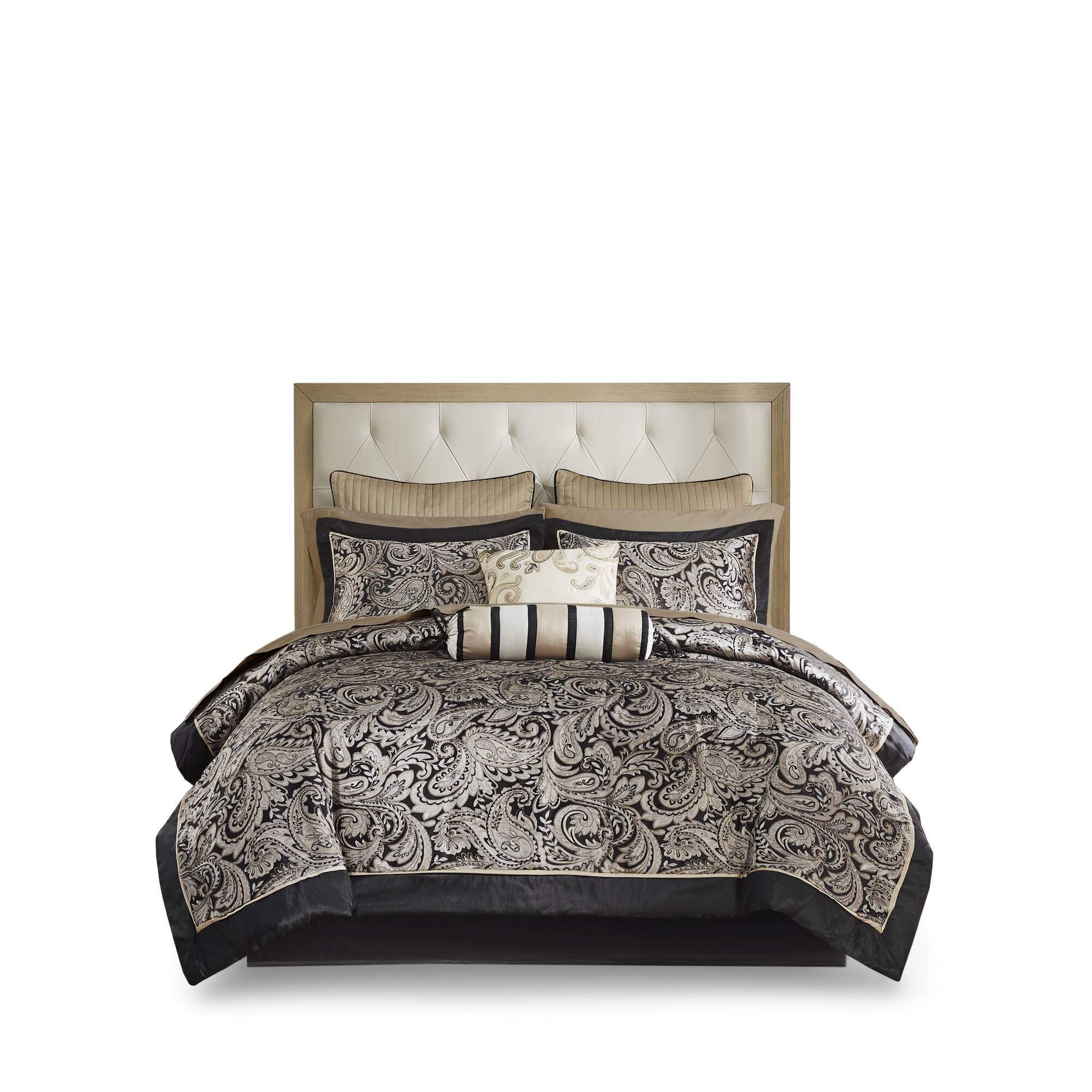 Aubrey - Queen 12 Piece Complete Bed Set - Black