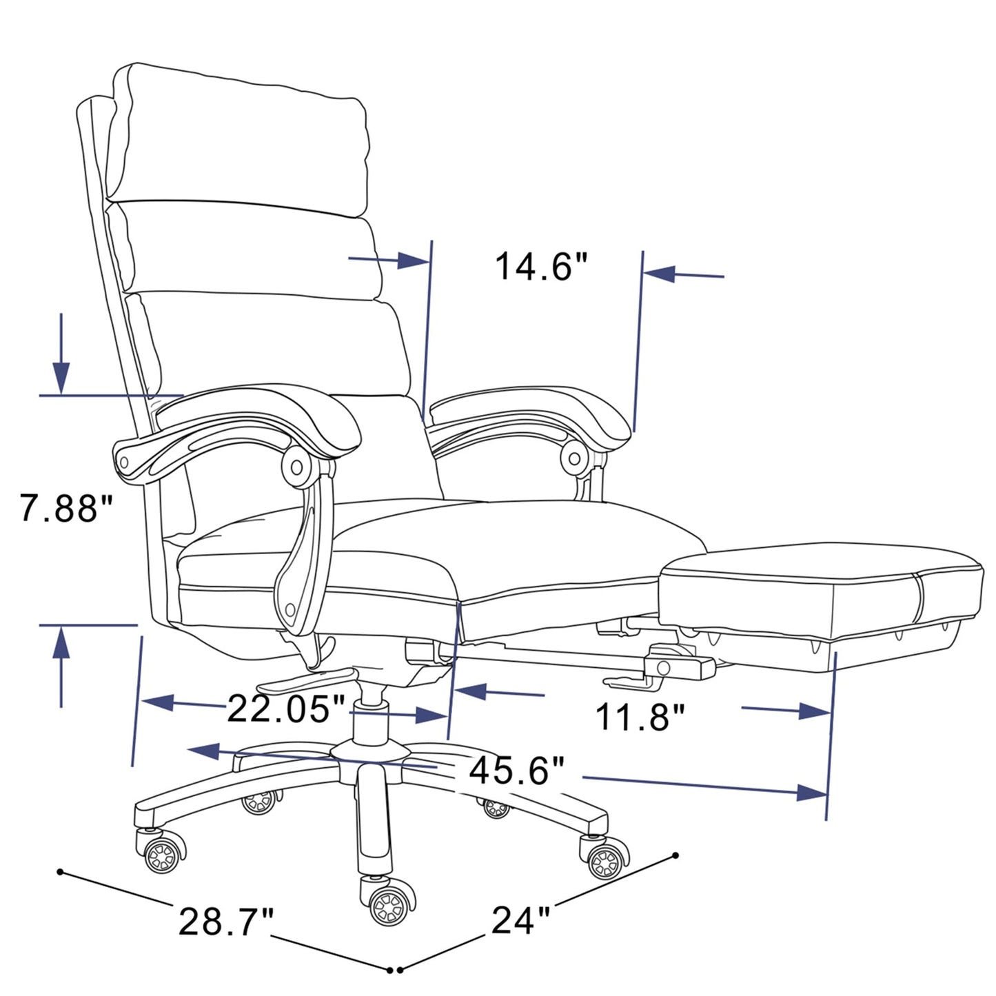 Exectuive Chair High Back Adjustable Managerial Home Desk Chair