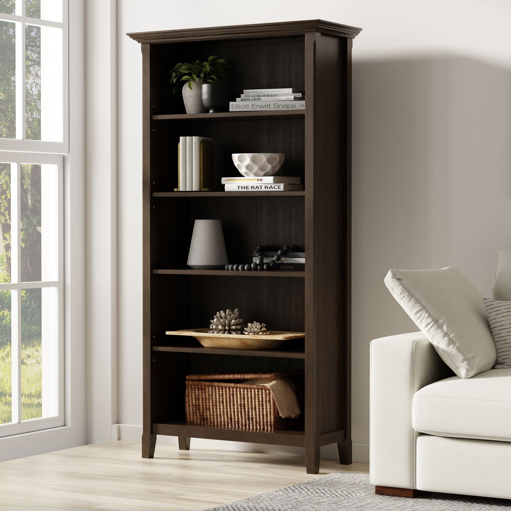 Amherst - 5 Shelf Bookcase, Handcrafted