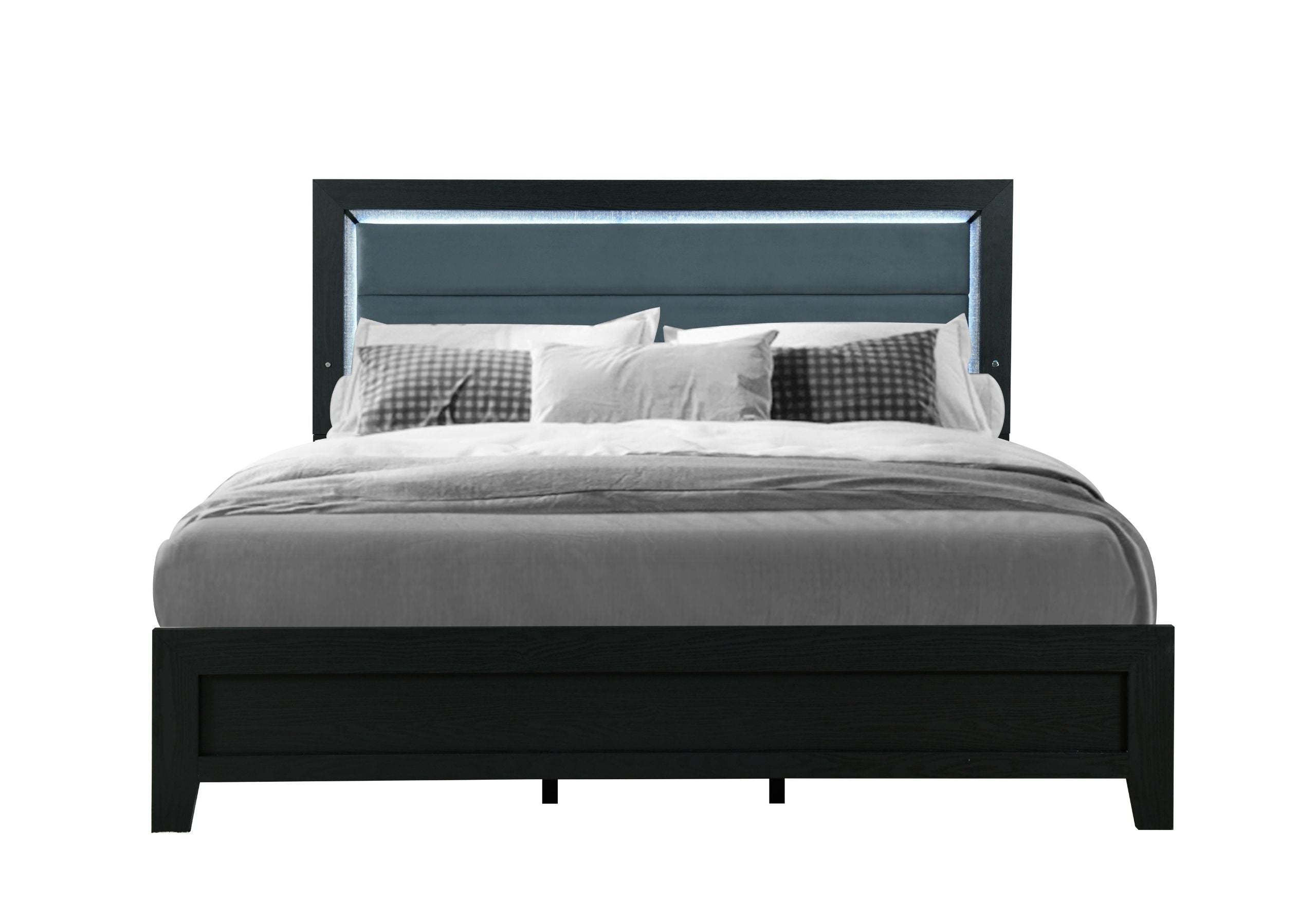 Reid - Full Bed With LED - Black