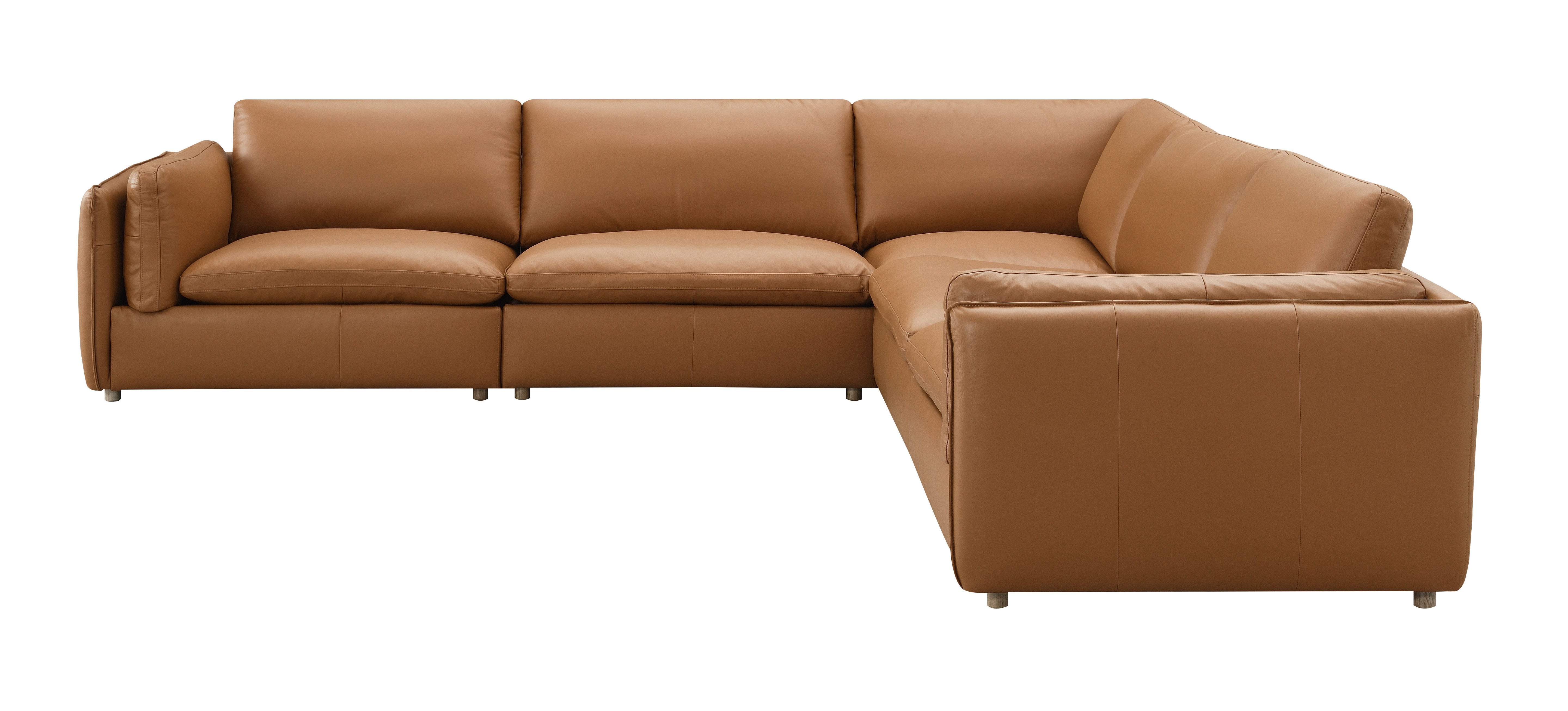 Brighton - Top Grain Leather Modular Sectional - Brown