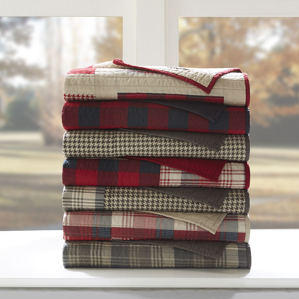 Sunset - Quilted Throw - Red
