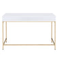 ACME Ottey Vanity Desk  in White High Gloss & Gold Finish AC00899