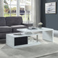 ACME Buck II Coffee Table w/Swivel Top in White & Black High Gloss Finish LV00997