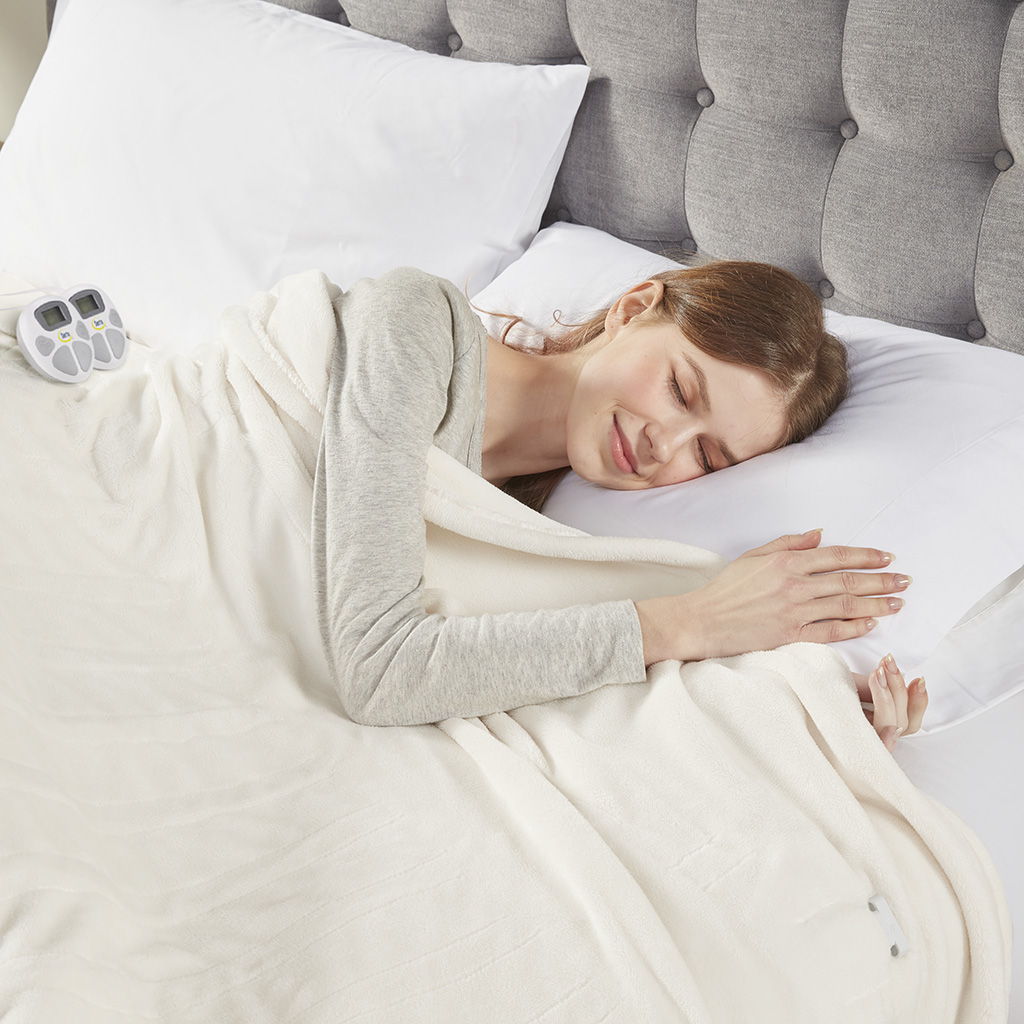 Queen Heated Blanket - Ivory