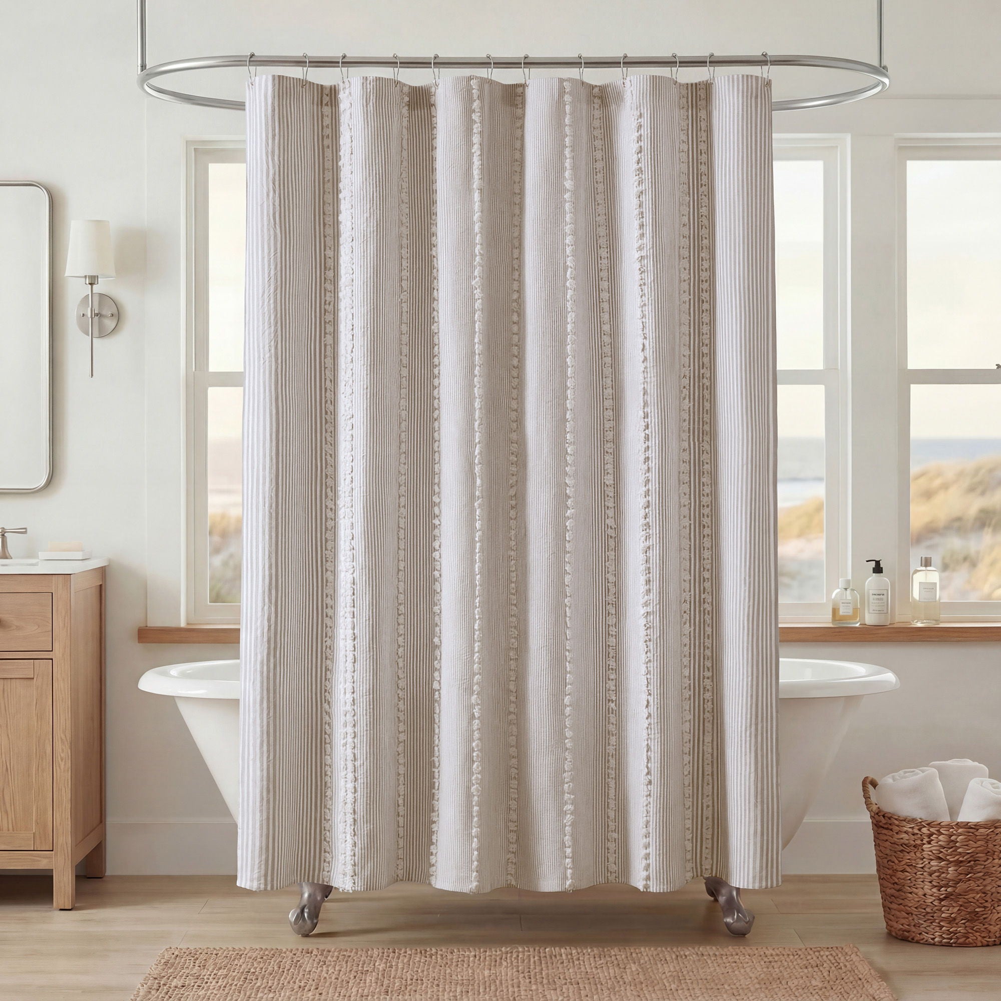 Anslee - Shower Curtain - Gray
