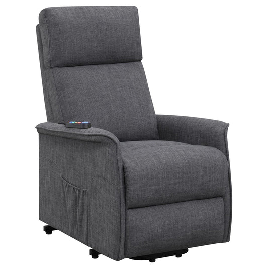 Charcoal Power Lift Recliner with Massage Function