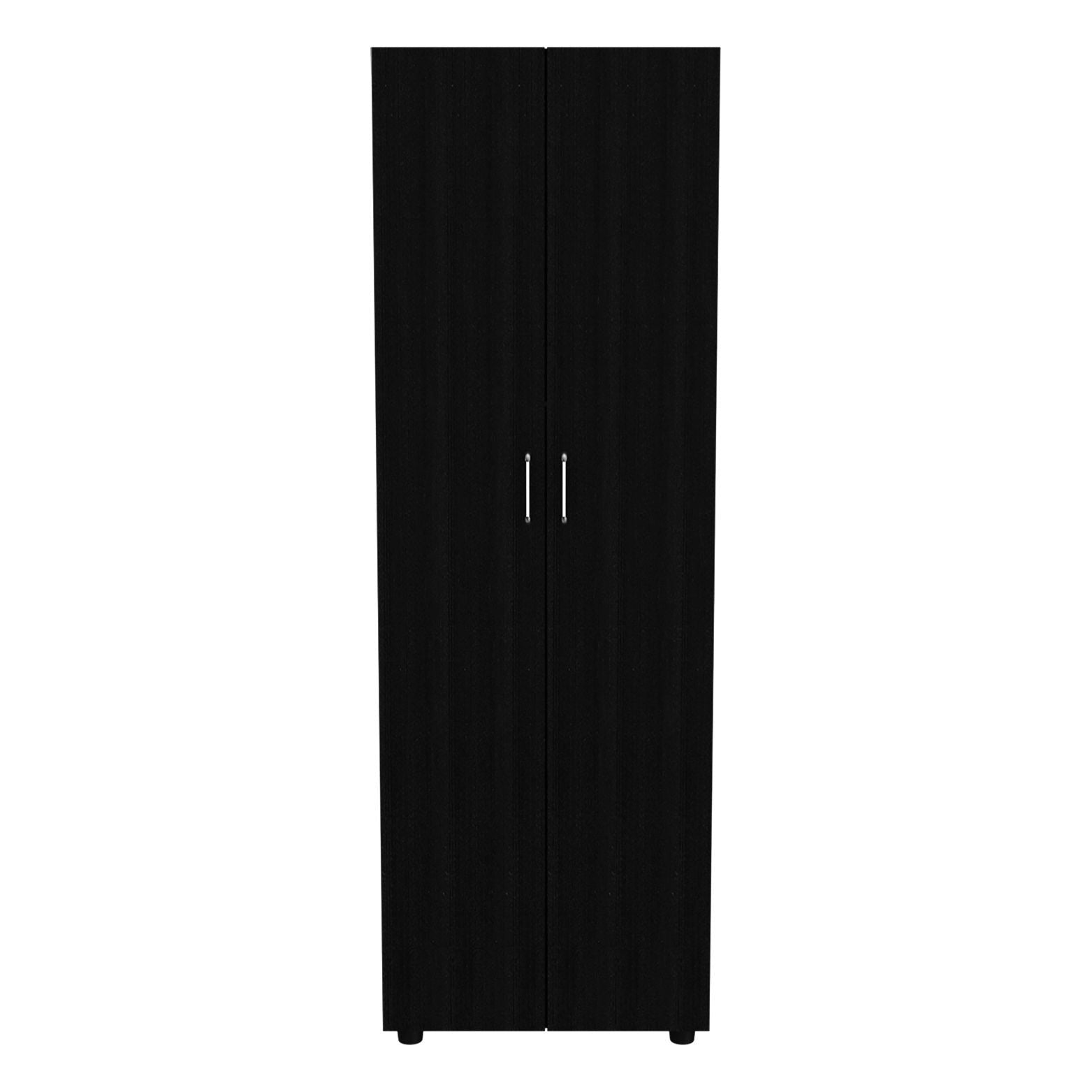 Armoire Organiser, Two Shelves, Rod, Double Door Cabinet Armoire