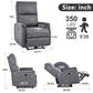 Electric Power Recliner Chair, Reclining Chair for Bedroom Living Room,Small Recliners Home Theater Seating, with USB Ports,Recliner for small space,Dark Gray