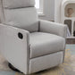 038-Cotton Linen Fabric Swivel Rocking Chair Glider Rocker Recliner Nursery Chair With Adjustable Back And Footrest For Living Room Indoor,Light Gray