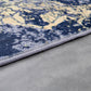 ZARA Collection Abstract Design Blue Gray Yellow Machine Washable Super Soft Area Rug