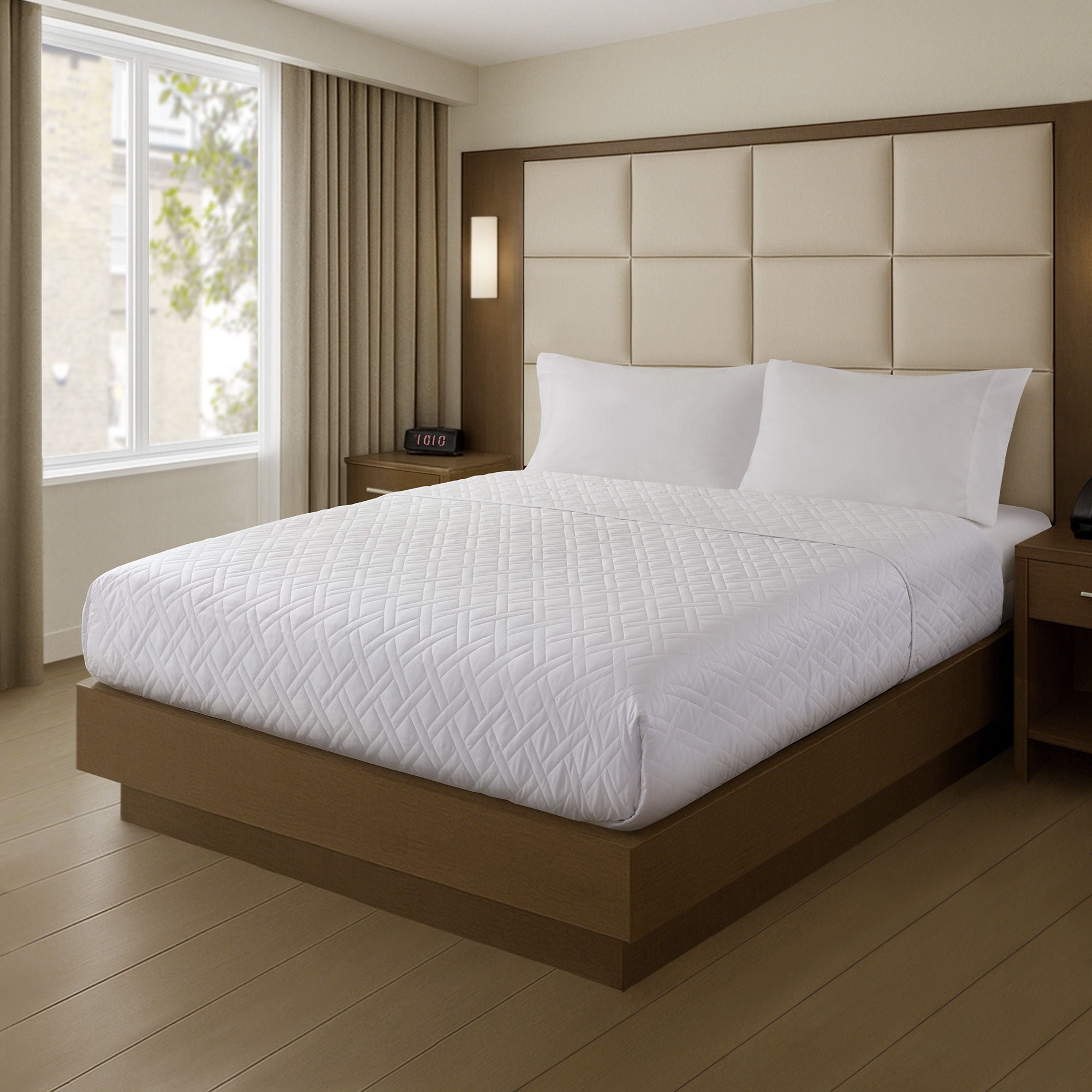 Plain Weave - Premium Coverlet - White
