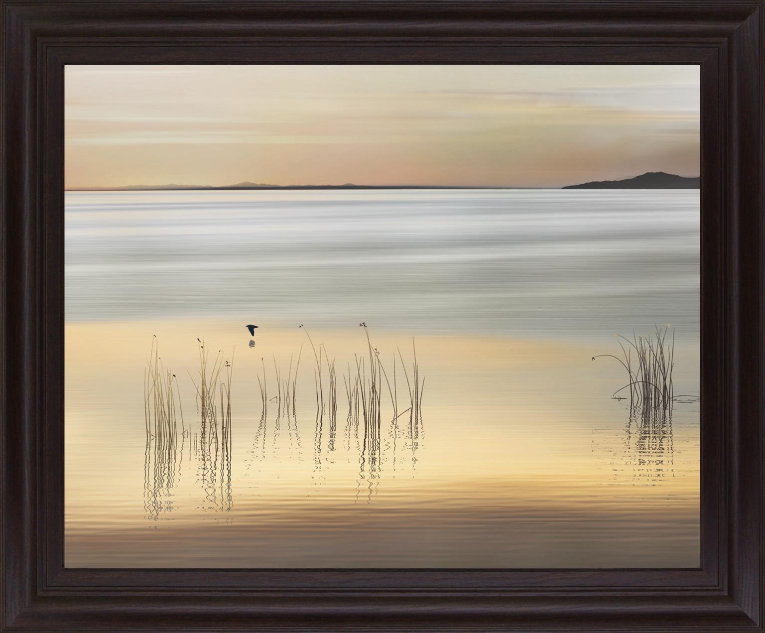 Serene Reeds - 28" x 34" Framed Wall Art - Beige