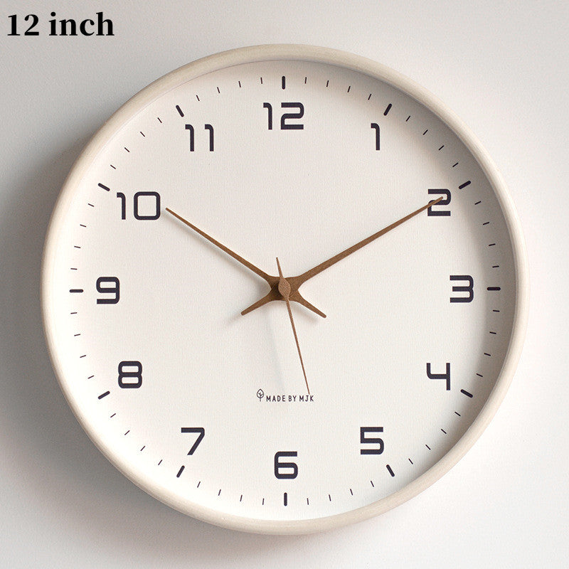 Nordic Solid Wood Simple Wall Clock Living Room Home Clock Decoration Silent Clock Fashion Japanese Modern Luxurious Creative Cl