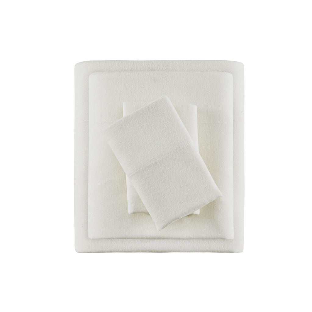 Cozy Flannel - California King Sheet Set - Ivory Solid