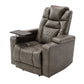 Power Motion Recliner with USB Charging Port and Hidden Arm Storage, Home Theater Seating with 2 Convenient Cup Holders Design and 360° Swivel Tray Table(old sku: SG000441AAA)