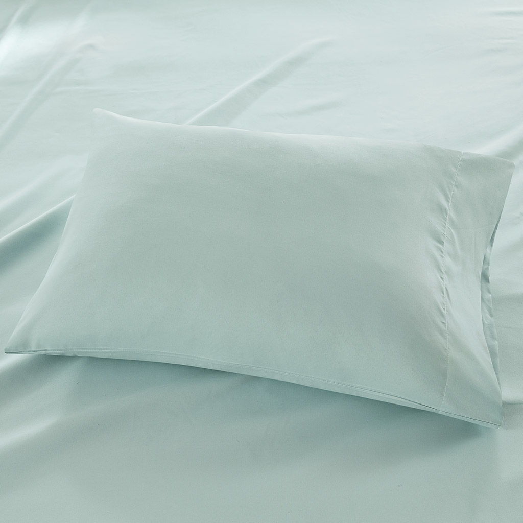 3M Microcell - Twin Luxurious Brushed Microfiber Deep Pocket Sheet Set - Seafoam