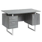 Techni Mobili Modern Office Desk with Storage, Grey