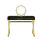 ACME Coleen Vanity Desk w/Mirror & Jewelry Tray in Black & Gold Finish AC00669