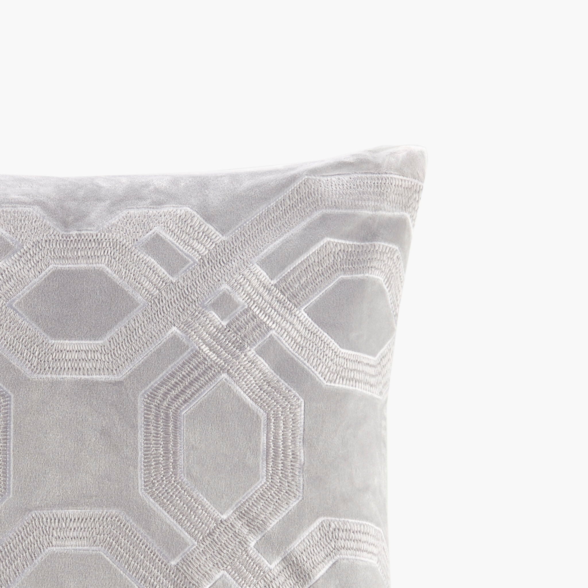 Biron - Square Decor Pillow - Silver